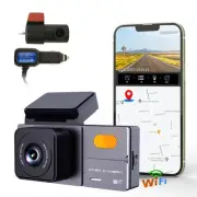 Dash Cam Front Rear Camera for Cars,4K Dual Cam 64GB WiFi/GPS,4" Touchscreen,...