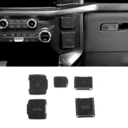 5pcs Carbon Fiber Interior Control Power Socket Cover Trim For Ford F150 2021+ (for: Ford)