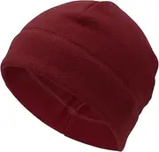 [X AUTOHAUX] Cycling Hat Keep Warm Ear Protection Hard Hat Liner Polar Fleece Fabric Claret 27x18cm 1 Pcs