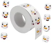 PHENOFICE 1 Roll Snowman Stickers Christmas Decorations Snowman Christmas Decorations Party Present Labels Sealing Label Decorative Seal Decals Colorful Copper Plate Stickers