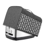 Toaster Cover with Pockets and Top Handle, Nylon 2 Slice Gray with Arrow
