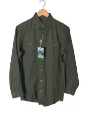 Backpacker Shirt Men's Size Small Green 100% Cotton Button Up