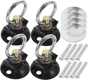Alipis 4pcs Fixed Ring Hook Pull Ring Tie Down Anchors Anchor Point Snowmobile Tie Down Motorcycle Accessories Trailer Anchor System Tie Down Anchors for Stainless Steel