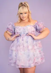 [Sugar Thrillz] She's On Cloud Nine Babydoll Dress