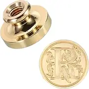 uxcell Alphabet R Wax Seal Stamp, Initial Letter Sealing Wax Stamp Classic Retro Brass Head for Envelope Invitation Cards
