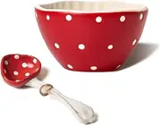 [RESVUGA] Mushroom Small Soup Bowl - Matt Ceramics 4.2 '' Rice Bowls, Pair with Cute Mushroom Spoon- Use for Noodles, Soup, Dessert, Snacks & More.