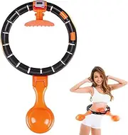 Weighted Hoola Hoops for Adults & Kids, Adjustable Waist Abdominal Exercise Fitness Sports Hoops, Smart Hoola Hoop Non-Fall, Smart Detachable Hoops for Waist 70cm-105cm
