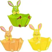 lyanny Easter Basket Bunny,Bucket Party Favors Bunny Tote Bags Egg Stuffer | Cute Exquisite Candy Basket Decorations for Families, Holidays, Friends