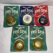 5 Vintage 1980s Pro Spin Yo Yos New In Damaged Packages Due To Age