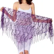 New Belly Dance Costumes Sequins Tassel Indian Belly Dance Hip Scarf
