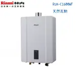 RINNAI林內熱水器 RUA-C1600WF 強制排氣型16公升-天然瓦斯