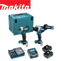 在飛比找momo購物網優惠-【MAKITA 牧田】18V鋰電無刷雙機組-起子電鑽+衝擊起