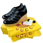 GUCCI Adidas x Gucci Wedge Gazelle Platform Sneaker in Black IT 40 | US 10 NEW