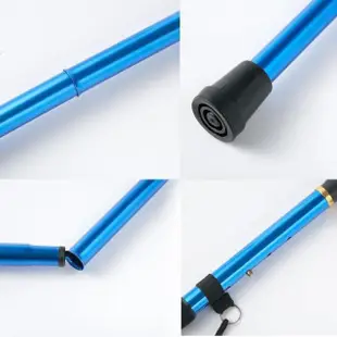 【NEXTdeal】伸縮超輕四節登山杖(1支裝藍色 鋁合金 250克)