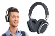Bluetooth 5.3 Wireless Headphones Over Ear Stereo Earphones-Black