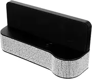 HEALLILY Bling Car Seat Storage Box Stylish Console Organizer Pocket for Keys Coins Phones Easy Installation Between Seat Console Durable Material with Rhinestones