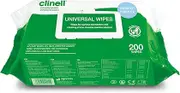 Clinell Universal Cleaning and Surface Disinfection Wipes Multipurpose Disinfectant for all Surfaces, 200 Count, Pack of 6