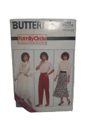 Vtg 1986 Butterick Skirt & Pant Sewing Pattern, women 10 20 22, 4038