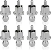 Monosaudio RCA Dust Caps 8Pcs RCA Shorting Plugs Audio RCA Male Plugs Shileding Caps Detachable Center Pin Noise Stopper Dust Proof Protectors for Audio,Speakers,Subwoofers,Amplifier(Rhodium Plated)