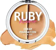 [Ruby Kisses] 3D Face Creator Cream Foundation & Concealer, 12 Hours Long Lasting, Medium to Full Coverage, Non-Greasy, Ideal for Makeup & Contour Palette (Level 3)