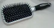 Folica Paddle Detangling Hair Brush - Black/Silver - Brand New - Sealed Package