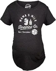 [Crazy Dog T-shirts] Maternity Mamas Milk Brewing Co Shirt Funny Breast Feeding Brewery Joke Pregnancy Tee For Ladies