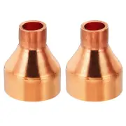 1" to 3/8" ID Copper Reducer 2pcs Reducing Coupling Fitting Pipe Tube Adapter