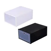 在飛比找蝦皮商城優惠-鞋盒 組合透明鞋盒 透氣款可折疊鞋子收納盒 加厚鞋盒 可折疊