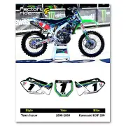 2006-2008 KAWASAKI KXF 250 VILLOPOTO Dirt Bike Graphics Custom Number Plates