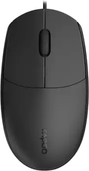 Rapoo N100-BK Wired Ambidextrous Mouse, Black