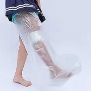 Waterproof Kids Cast Cover long Leg for Shower Child Wound Barrier Bandage Protector for Bath,Watertight Cast Bag for Foot Ankle Orthopedic Boot, Keep Casts Bandage Dry
