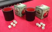 2 Vegas Gaming Supplies Deluxe Bar Style Dice Cups With 5 Dice Each *