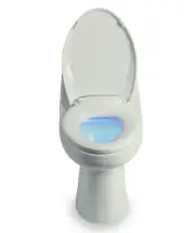 LumaWarm - ROUND Heated Electric Warm Toilet Seat Nightlight BISCUIT New