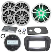 JBL Marine Radio, Spa Bezel,Adapter, ANT,Amp,Kit,LED Sub, 4x 6.5" White Speaker