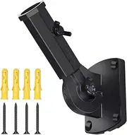 LOMETY Stainless Steel Flag Pole Holder Heavy Duty Multi-Position Flag Pole Bracket Multi-Angle Adjustment Wall mounting Bracket for 1 inch Flag Pole (Black)