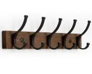 Coat Rack Wall Mount, 15.7'' Wood Coat Hooks Wall Mount, Wall Coat Rack with ...