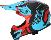 Acerbis Profile 5, motocross helmet , color: Matt Red/Neon-Blue/Black , size: S