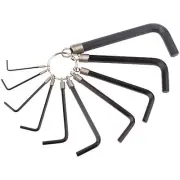 Draper Metric Hexagon Key Set 10 Piece Held On Key Ring Holder 33655