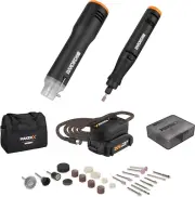 WX989L 20V MAKERX 2-Pc Combo Kit - Rotary Tool + Heat Gun + 42 Accessories