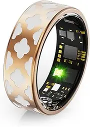 Smart Ring for Women Men Fitness Ring Heart Rate Monitor Sleep Smart Ring Step Counter Calorie Pedometer Rings Fashionable Fitness Tracker Remote Control Photograph Rose Gold Ring