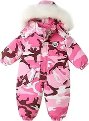[Generic] Big Girl Snowsuit Infant Boys Girls Winter Thicken Coat Camouflage Hooded Jacket Snowsuit Toddler Windproof Warm Jumpsuit Outwear Snow Wear Girls Size 8 Snowsuit
