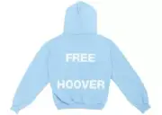 Kanye West & Drake Free Hoover Hoodie Light Blue Sz XL Engineered by Balenciaga