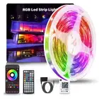 Tiras De Luces LED Bluetooth RGB 65.6 ft 20M Decoraciones Para El Hogar Cuarto