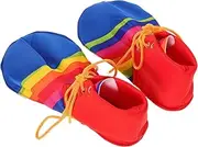 [Yardenfun] Colorful Funny Clown Shoes Halloween Clown Costumes Footwear Unisex Party Shoes For Clown Cosplay Stage Holiday Events