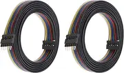 SING F LTD 2X 24 AWG 6 Pin Extension Cables 1M 6 Colours RGB Strip Light Wires Compatible with Philips Lightstrip Plus with Connectors