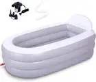 Luxury Inflatable Bath Tub for Adults - Backrest and Repair Patch Included