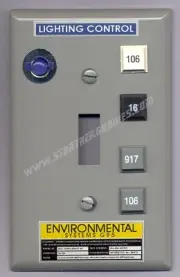 Star Trek: Enterprise PROP REPLICA "Lighting Control" LIGHTSWITCH PLATE - MINT!