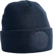 [Beechfield] Unisex Circular Patch Cuffed Beanie (UK Size: One Size) (French Navy)