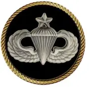 Senior Parachutist Medallion for Box Cremation Urn/Flag Case - 2 Inch Diameter
