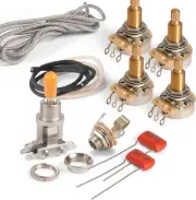 StewMac Standard Length Shaft Premium Wiring Kit for Gibson Les Paul Guitar...